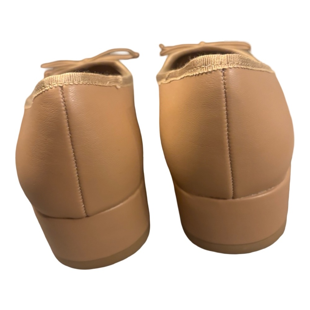 Time and Tru Nude Tan Low Block Heel Ballet Flats - Picture 5 of 9